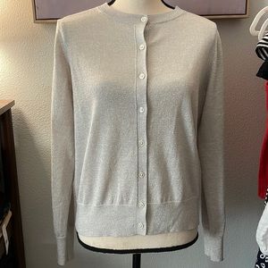 Banana Republic Silver Cardigan Sweater